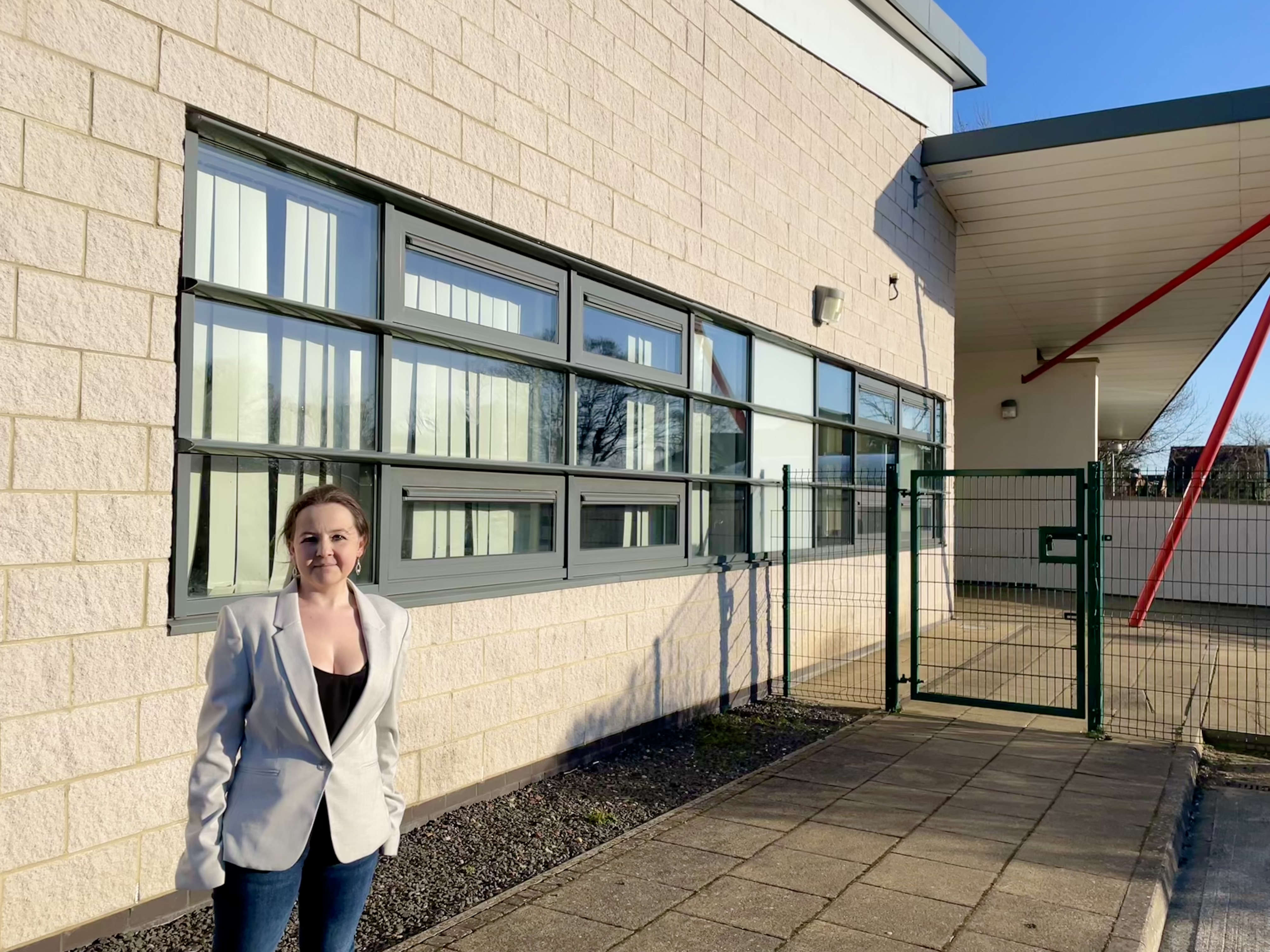 Eve outside Atkinson House School