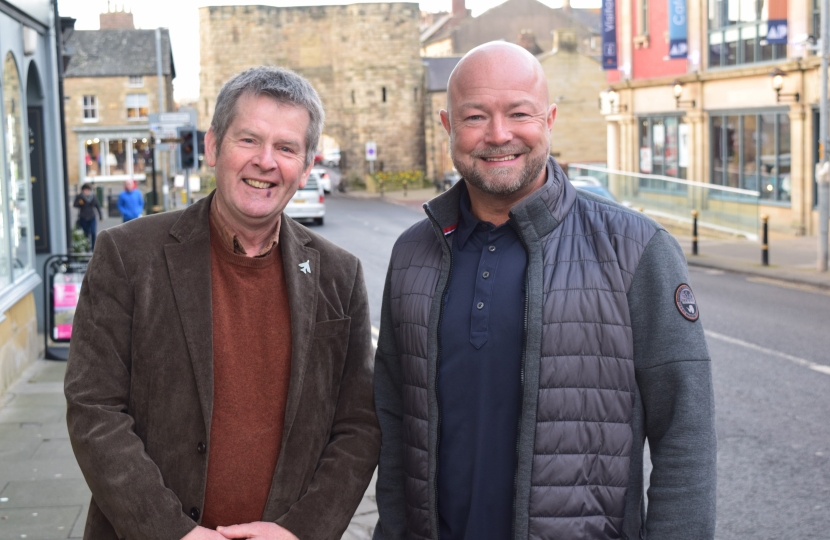 Reuben Carr pictured with Cllr Gordon Castle