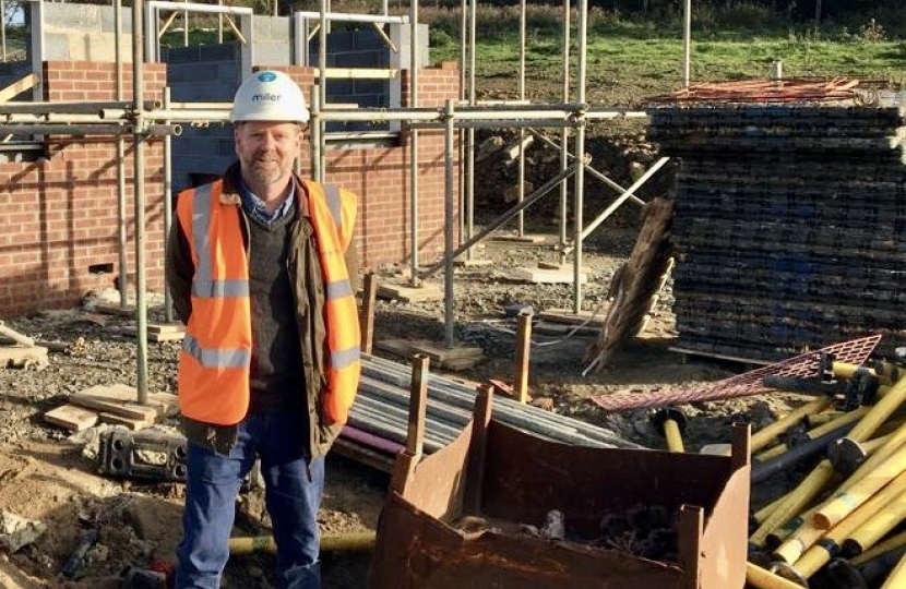 Nick Oliver at housing building site