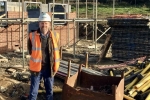 Nick Oliver at housing building site