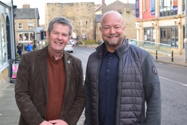 Reuben Carr pictured with Cllr Gordon Castle