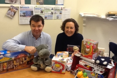 Guy and Anne-Marie with some of last year's donations